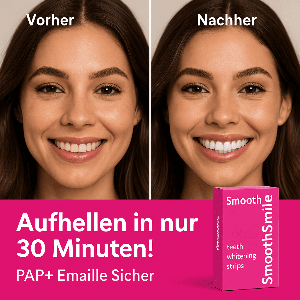 PAP+ Whitening Strips – Strahlend weisse Zähne in 30 Minuten ⏰
