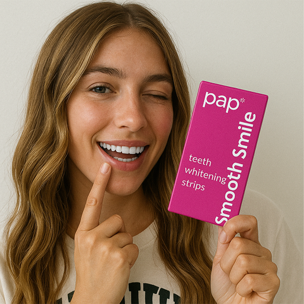 PAP+ Whitening Strips – Strahlend weisse Zähne in 30 Minuten ⏰
